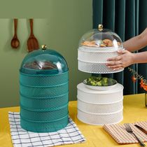 Leftover leftover cover vegetable cover anti-dust multilayer kitchen insulated vegetable cover Summer table on fly-proof food containing deviner