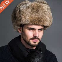 Men's Winter Warm Faux Fur Bomber Hats Black Brown Solid Thi