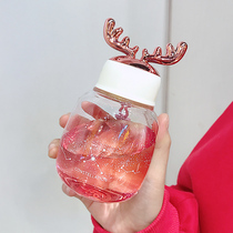 Cup creative high face value cup simple personality fresh cute forest girl heart trend net red glass small