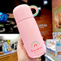 Japanese thermos cup Girl heart ins Cute student Fairy water cup Simple and fresh Forest cup creative trend