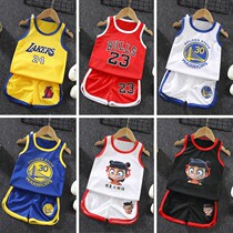 Childrens sports basketball clothes summer style suit acting out of a student vest small and medium boy breathable and sweaty jersey