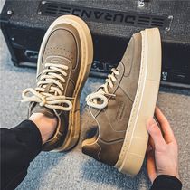 Men Shoes 2024 Spring New Men Sports 100 Hitch Fashion Soft Bottom Casual Shoes Thick Bottom Comfort Retro Board Shoes