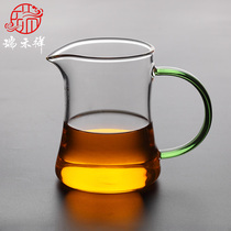 Ruihe Xiang glass fair cup thickened heat-resistant Gongfu tea set accessories Filter tea sea tea separator with tea leak set