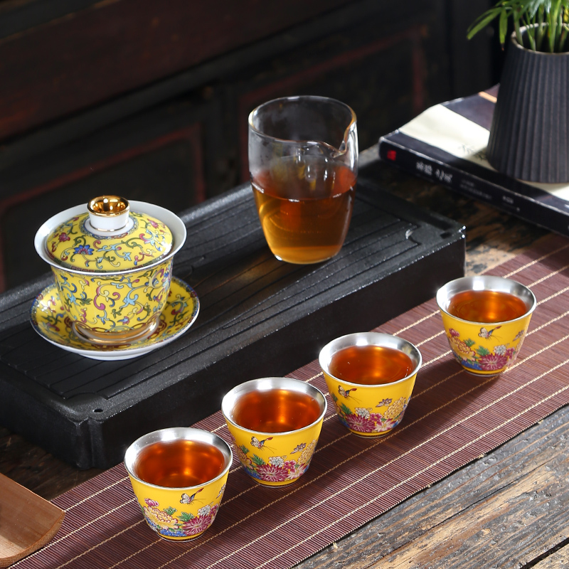 Up with ceramic cups of tea light kung fu small cup master cup single cup light tea bowl sample tea cup perfectly playable cup