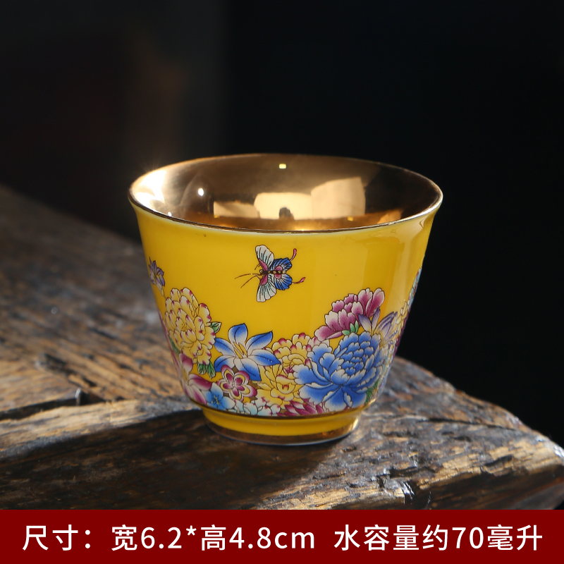 Up with ceramic cups of tea light kung fu small cup master cup single cup light tea bowl sample tea cup perfectly playable cup