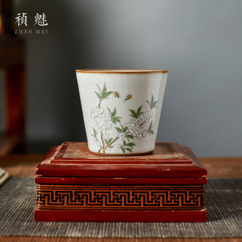 Shot incarnate your up hand - made straight jingdezhen ceramic cups kung fu tea set open piece of sample tea cup masters cup single CPU