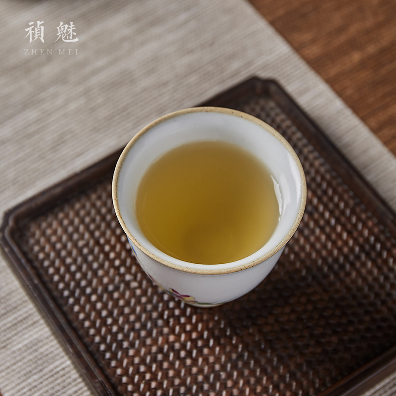 Shot incarnate the teacup jingdezhen ceramic your up hand - made lotus kung fu tea set sample tea cup masters cup single CPU