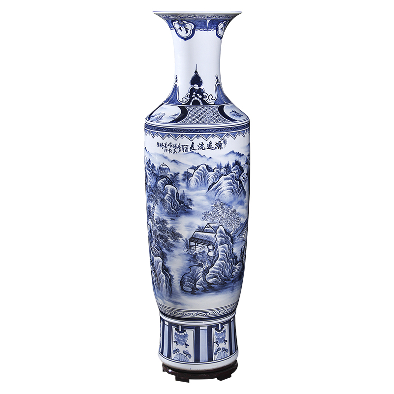 Jingdezhen ceramics hand - made porcelain floor high extra large size vase furnishing articles of Chinese style living room decoration opening gifts