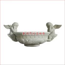 Artificial Sandstone Reliefs Plastic GRP Villa Hotel Garden Forest Landscape Interior Outdoor Decoration Angel Flower Pot Flower Bowl