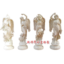 New decoration sandstone FRP sculpture Garden landscape villa decoration materials Home improvement character round carving
