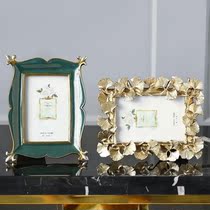 Personality photo frame set-up European American retro gold 4 inch 7 inch photo Green 6 inch frame home accessories