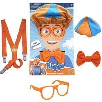4pcs Blippi Costume Dress Up Set Kids Accessory Hat Cap