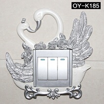 Home switch stickers wall stickers Nordic style socket protective cover creative switch decorative frame simple switch cover decorative stickers