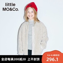 littlemoco childrens jacket imitation lambskin mens and womens baseball jacket jacket Autumn and spring fashion Olai clearance