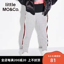 littlemoco boys and girls pants autumn and autumn knitted striped trousers childrens woolen pants tide Olai clearance