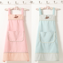 Cotton Mass Simple Home Network Red Apron HouseKitchen Lovely Japanese Han-style Milk Tea Shop Dress Apron