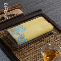 Empty Hills New Rain Tea Towels Cotton Suede Water Absorbent Color Painted Tea Cloth Towels Zen Jug Towel Tea Table Rag Towel Tea Set Accessories