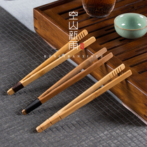 Karshan New Rain Gongfu tea clip tea cup clips tweezers Bamboo Wood Wash Cup of tea Cups Set Tea Set Tea Set Accessories Bamboo