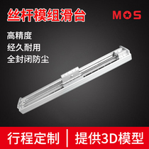 Closed linear ball screw slide module cross gantry rail electric CNC double-line slide rail workbench