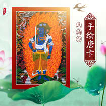 Chuang Longxi Tibetan does not move Ming Wang Buddha statue pure hand-painted Thangka Tantra Nepal Thangka living room porch decoration hanging painting