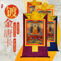Imitated hand-painted Tantric Buddha gilded thangka decoration painting Tibetan life Buddha home living room porch decoration mural