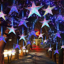 Outdoor Waterproof Pentagram LED Light Beauty Chen Mall shop window Minjuku Courtyard Street View Decorative Pendant