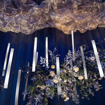 Creative Festive Props Rectangular PVC bright surface Pearl glossy pendant Pendant Ceiling Decoration Arrangement Shop Window Mall Mechen