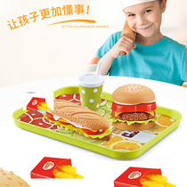 Children Kitchen Hamburg Bag Toys Ice Cream Kit Fries Girls Over Home Emulated Food Ice Cream Chiclele