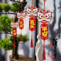 2023 Year of the Rabbit decorative pendant New Year Spring Festival bonsai pendant company layout supplies living room porch green plant pendant