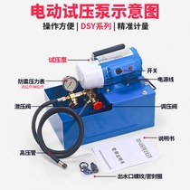 DSY-25 pressure pump Portable manual electric pressure test pump PPR water pipe pressure machine 60 pressure measuring machine floor heating pump