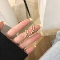 S925 silver needle South Korean Jane about small cross zircons 2020 new wave net red girl earrings K969