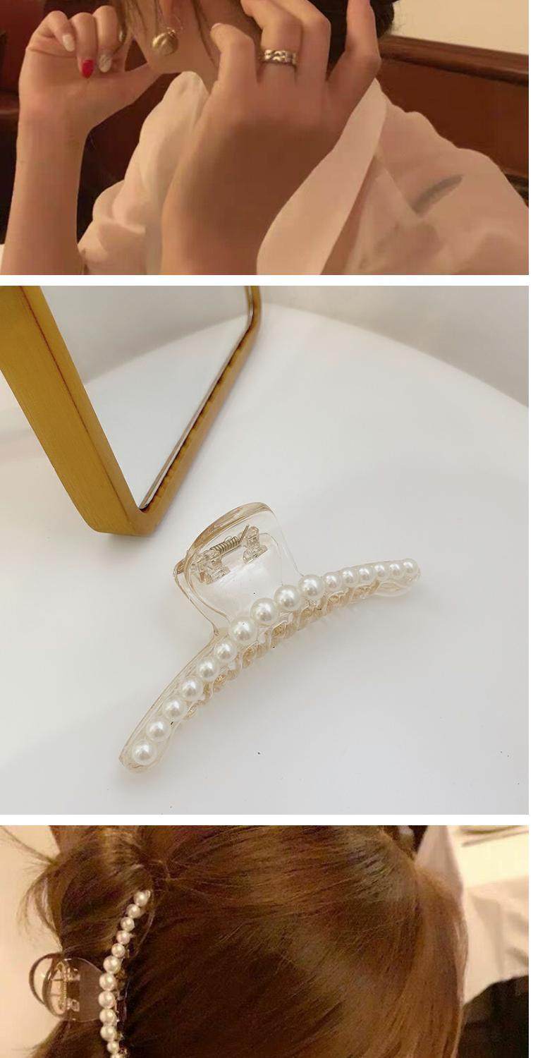 珍珠夹子头饰发夹后脑勺头饰网红款韩国ins少女盘发小发抓发饰品