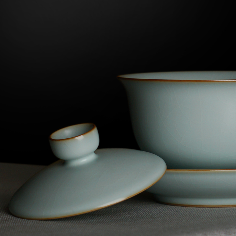 Your up tureen tea set gift boxes jingdezhen porcelain kung fu tea ice crack can raise retro celadon