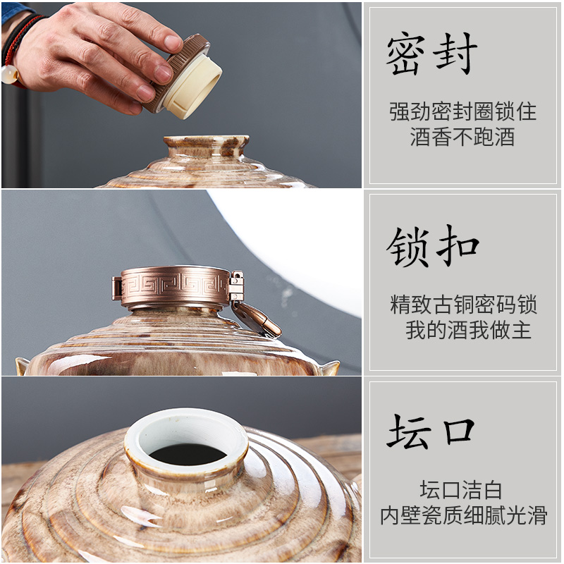 The Jar of jingdezhen ceramic household seal aged 5 jins of variable an empty bottle wine hip high temperature ceramic