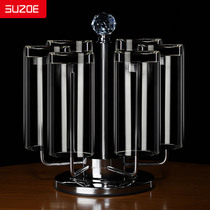 High-grade household glass water cup set Living room tea cup Tea set Milk breakfast juice Green tea crystal cup