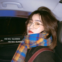 Show-wise Tongan eyeglasses Myopia Female accessories Accessories Metal Round Frame Hawksbill sea turtle color small face gold silk-Eye frames gm