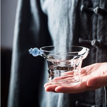 Heji glass tea filter Heji tea set New tea leak filter Creative pearl tea filter filter net tea accessories