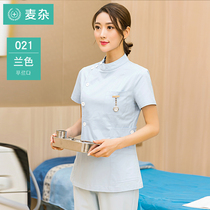 Nurse uniform short-sleeved women cotton size two-piece Hospital beauty salon dental clinic Pet Hospital overalls women