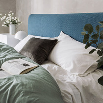 Universal headboard cover all-bag European-style minimalist pure color elastic thickened type detachable washable anti-dust backrest cover protective sleeve