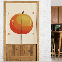 Cartoon fruit Kitchen door curtain partition curtain Bedroom hanging curtain semi-curtain fabric household punch-free windshield customization