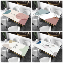 PVC table mat tablecloth Nordic style Morandi modern light luxury household waterproof and oil-proof leave-in coffee table table mat
