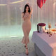 Chic and stunning sexy fishtail dress dress temperament long high-end sequins strap tube top skirt women's summer Chic and stunning sexy fishtail dress dress temperament long high-end sequins strap tube top skirt women's summer