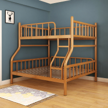 Stainless steel bed 304 thick 1.8 meters double bed mother-of-child bed double bed bunk bunk iron frame bed deluxe bed