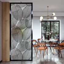 Modern minimal fashion art glass screen partition wall decorated small household seating room lightweight luxury light transparency process