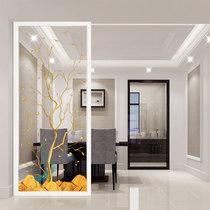 Customized Nordic glass screen bedroom to block household partition living room entrance door decoration of simple modern room