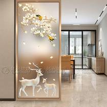 Art glass screen partition simple modern decoration into the living room bedroom bedroom masonry finished light transmitting process