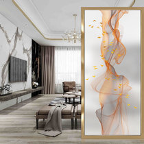 Simple modern art glass screen Home improvement living room partition wall Matte translucent decoration Light luxury entrance abstract painting
