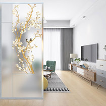 Art glass screen partition decoration modern simple living room entrance wall frosted transparent process customization