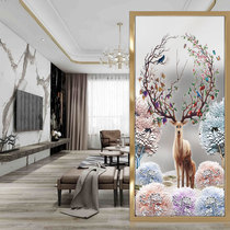 European art glass living room screen partition wall decoration simple modern entrance tempered frosted custom process