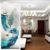 Art glass screen partition wall decorates modern living room simple entry door to the door shut down the skinned light transmittance process